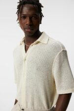 Torpa Airy Structure Shirt Cloud White Men J.Lindeberg Clothing 66XF945 - Image 4