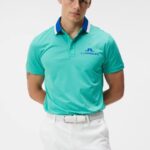 Tour Collection - Benji Polo Bright Aqua Men J.Lindeberg Clothing 66XF135