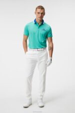 Tour Collection - Benji Polo Bright Aqua Men J.Lindeberg Clothing 66XF135 - Image 3