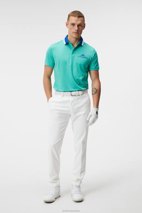 Tour Collection - Benji Polo Bright Aqua Men J.Lindeberg Clothing 66XF135 - Image 3