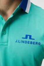 Tour Collection - Benji Polo Bright Aqua Men J.Lindeberg Clothing 66XF135 - Image 4