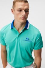 Tour Collection - Benji Polo Bright Aqua Men J.Lindeberg Clothing 66XF135 - Image 5