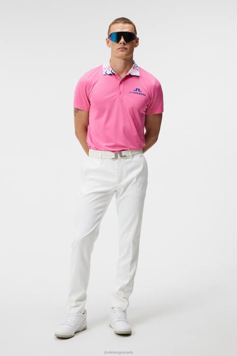 Tour Collection - Glen Polo Azalea Pink Men J.Lindeberg Clothing 66XF133 - Image 2
