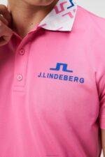 Tour Collection - Glen Polo Azalea Pink Men J.Lindeberg Clothing 66XF133 - Image 3