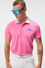 Tour Collection - Glen Polo Azalea Pink Men J.Lindeberg Clothing 66XF133 - Image 4