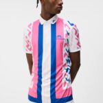 Tour Collection - Special Tour Tech Print Polo Pink Painted Bridge Men J.Lindeberg Clothing 66XF136