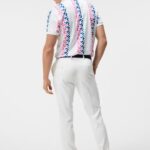 Tour Collection - Tour Tech Print Polo Pink Painted Bridge Men J.Lindeberg Clothing 66XF134