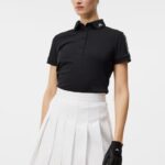 Tour Tech Golf Polo Black Women J.Lindeberg Clothing 66XF1553