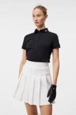 Tour Tech Golf Polo Black Women J.Lindeberg Clothing 66XF1553