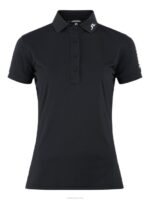 Tour Tech Golf Polo Black Women J.Lindeberg Clothing 66XF1553 - Image 6