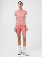 Tour Tech Golf Polo Faded Rose Women J.Lindeberg Clothing 66XF2614 - Image 4