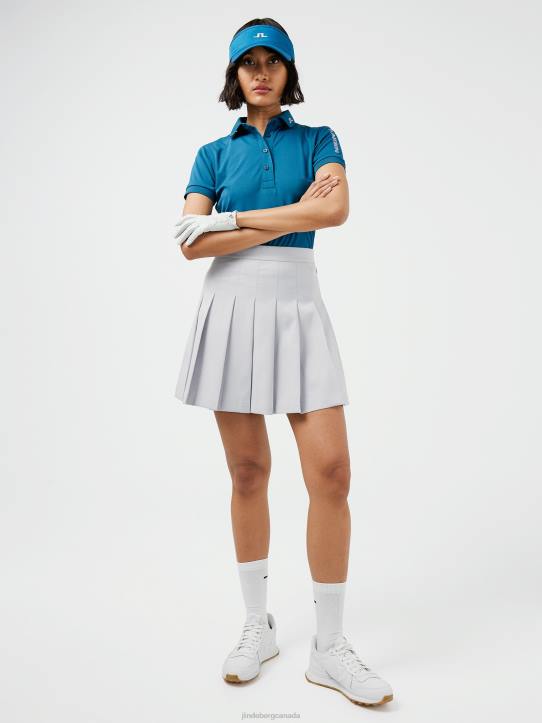 Tour Tech Golf Polo Moroccan Blue Women J.Lindeberg Clothing 66XF2615 - Image 2