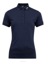 Tour Tech Golf Polo Navy Women J.Lindeberg Clothing 66XF1551 - Image 6