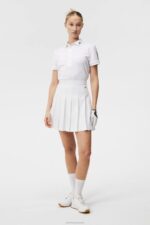 Tour Tech Golf Polo White Women J.Lindeberg Clothing 66XF1552 - Image 3