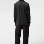 Tour Tech Long Sleeve Polo Black Melange Men J.Lindeberg Clothing 66XF107