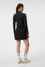 Tour Tech Long Sleeve Polo Black Women J.Lindeberg Clothing 66XF1336 - Image 2