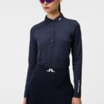 Tour Tech Long Sleeve Polo Navy Women J.Lindeberg Clothing 66XF1335
