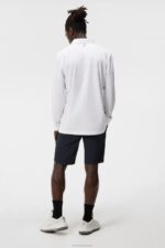 Tour Tech Long Sleeve Polo White Men J.Lindeberg Clothing 66XF108