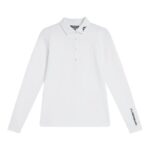 Tour Tech Long Sleeve Polo White Women J.Lindeberg Clothing 66XF1337