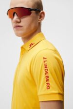 Tour Tech Polo Citrus Men J.Lindeberg Clothing 66XF257 - Image 3