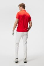 Tour Tech Polo Fiery Red Men J.Lindeberg Clothing 66XF256