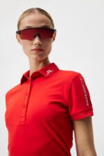 Tour Tech Polo Fiery Red Women J.Lindeberg Clothing 66XF1469 - Image 3