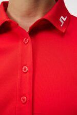 Tour Tech Polo Fiery Red Women J.Lindeberg Clothing 66XF1469 - Image 4