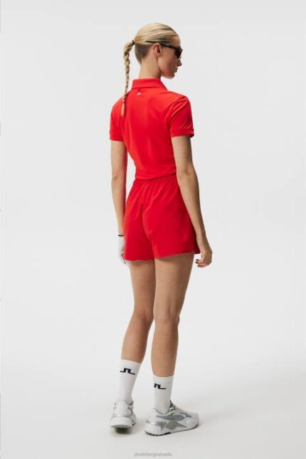 Tour Tech Polo Fiery Red Women J.Lindeberg Clothing 66XF1469