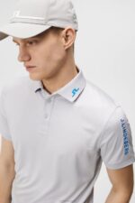Tour Tech Polo Light Grey Melange Men J.Lindeberg Clothing 66XF253 - Image 3
