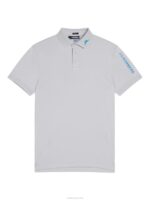 Tour Tech Polo Light Grey Melange Men J.Lindeberg Clothing 66XF253 - Image 5