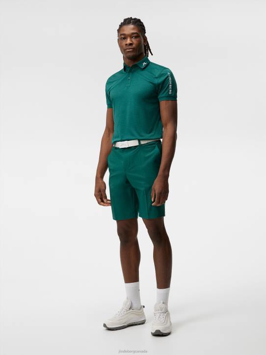 Tour Tech Polo Rain Forest Melange Men J.Lindeberg Clothing 66XF252 - Image 2