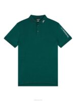 Tour Tech Polo Rain Forest Melange Men J.Lindeberg Clothing 66XF252 - Image 4