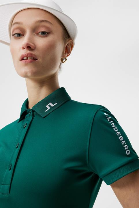 Tour Tech Polo Rain Forest Women J.Lindeberg Clothing 66XF1466 - Image 3