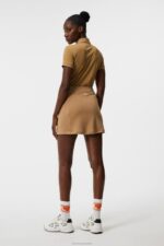 Tour Tech Polo Tiger Brown Women J.Lindeberg Clothing 66XF1467 - Image 2