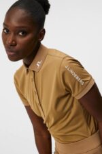 Tour Tech Polo Tiger Brown Women J.Lindeberg Clothing 66XF1467 - Image 3