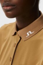 Tour Tech Polo Tiger Brown Women J.Lindeberg Clothing 66XF1467 - Image 4