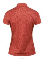 Tour Tech Print Golf Polo Faded Rose Bridge Monogram Women J.Lindeberg Clothing 66XF2619 - Image 5
