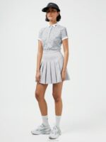 Tour Tech Print Golf Polo Navy Bridge Monogram Women J.Lindeberg Clothing 66XF2618 - Image 2