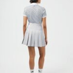 Tour Tech Print Golf Polo Navy Bridge Monogram Women J.Lindeberg Clothing 66XF2618