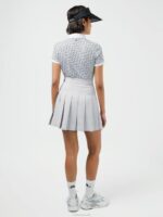 Tour Tech Print Golf Polo Navy Bridge Monogram Women J.Lindeberg Clothing 66XF2618