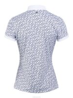 Tour Tech Print Golf Polo Navy Bridge Monogram Women J.Lindeberg Clothing 66XF2618 - Image 5