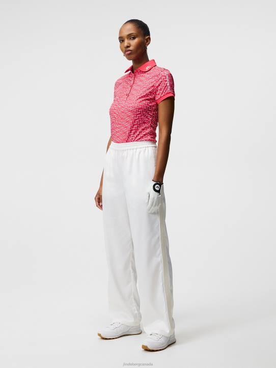 Tour Tech Print Polo Azalea Bridge Swirl Women J.Lindeberg Clothing 66XF1459 - Image 3