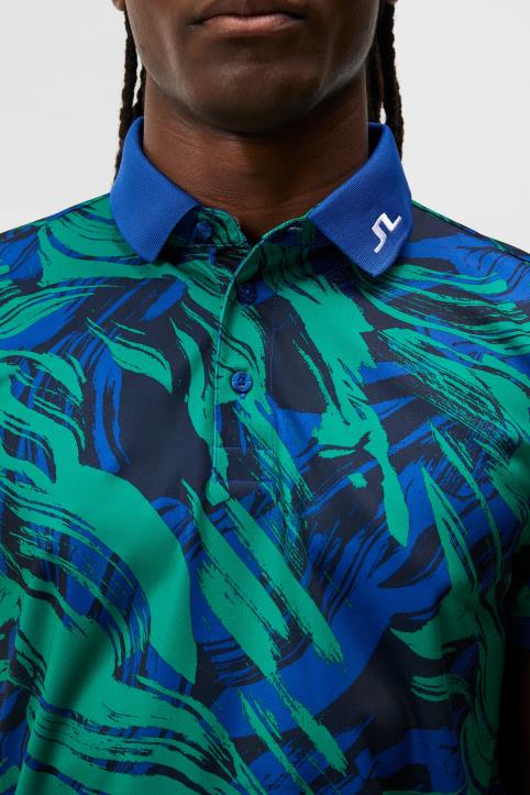 Tour Tech Print Polo Death Valley Men J.Lindeberg Clothing 66XF19 - Image 4