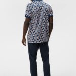 Tour Tech Print Polo Estate Blue Diamond Men J.Lindeberg Clothing 66XF20