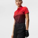 Tour Tech Print Polo Fiery Sunset fade Women J.Lindeberg Clothing 66XF1464
