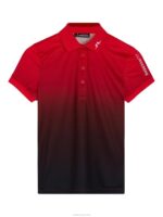 Tour Tech Print Polo Fiery Sunset fade Women J.Lindeberg Clothing 66XF1464 - Image 6