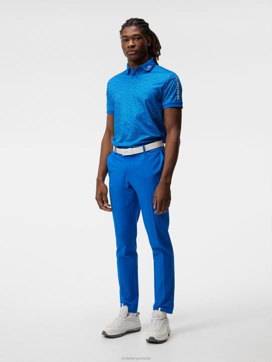 Tour Tech Print Polo Lapis Bridge Swirl Men J.Lindeberg Clothing 66XF247 - Image 2