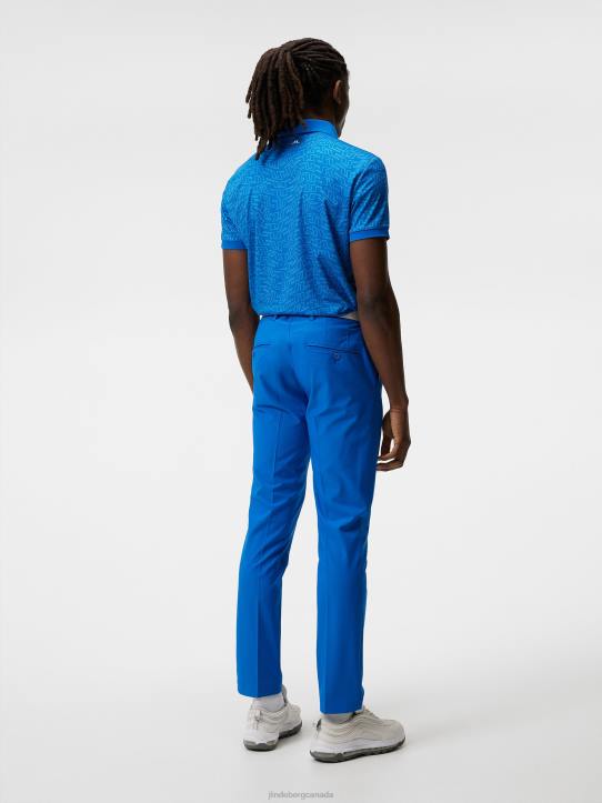 Tour Tech Print Polo Lapis Bridge Swirl Men J.Lindeberg Clothing 66XF247 - Image 1