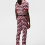 Tour Tech Print Polo Micro Bridge Cherry Men J.Lindeberg Clothing 66XF18