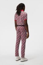 Tour Tech Print Polo Micro Bridge Cherry Men J.Lindeberg Clothing 66XF18